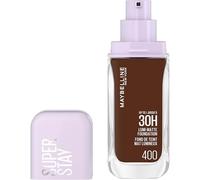 Maybelline Nueva York - Base de maquillaje líquida de larga duración, ultra resistente, acabado mate brillante, enriquecida con aminoácidos, todo tipo de pieles, Superstay 30H Lumi, tono 400