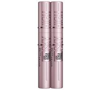 Maybelline Nueva York Máscara de pestañas para pestañas extralargas, paquete doble, color negro, 2 x 7,2 ml