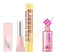 Maybelline Viral Favourites Make Up Bundle with Grippy Primer, Colossal Mascara and Lifter Glaze Lip Balm (Various Shades) - Clear Crave
