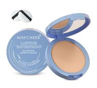Maycheer Face Powder, Setting Lasting Waterproof Oil Absorbing Pressed Powder Compact for Face (05 SOFT HONEY)