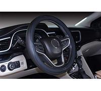 Mayco Bell Funda para volante de automóvil para hombres y mujeres, antideslizante, segura, suave, transpirable (negro, 14.75 a 15 pulgadas)