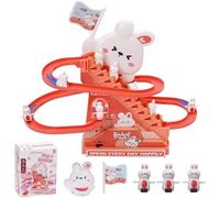 Maycoly Escalera Tobogan Pista Juguete Conejo,Conejo Climbing Slide Toy with Lights and Music,Cars Race Track Toys,Juguete Educativo Apto para Niños y Niñas a Partir de 3 Años