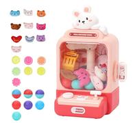 Maycoly Mini Candy Doll Grabber Machine,10 Muñecos y 10 Cápsulas Sorpresa,Música Candy Grabber Agarrador de Caramelos Mini Máquina,Apto para Niños y Niñas Mayores de 3 Años