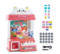 Maycoly Mini Candy Doll Grabber Machine Gachapon Grabber Candy Grabber Machine con Empujadores De 20 Piezas Y MáQuina De Brazo Agarrador, Juguetes De Peluche, MáQuina De Garras para NiñOs