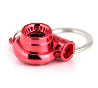 maycom® Llavero giratorio turbo, turbina turbocompresor, llavero (rojo metálico)