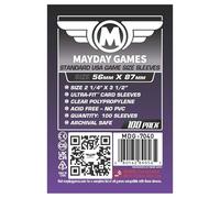 Mayday Games - Fundas para cartas coleccionables (MDGUSASleeves) 56 x 87 mm Morada 100 unidades