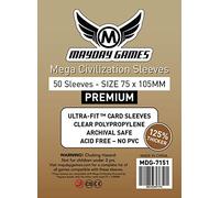 Mayday Games – Fundas – Mega Civilization – 75 x 105 mm – 50 unidades – Premium
