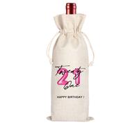Maydvdv 21st Birthday Gift 21st Birthday Wine Bag Presents for 21st Birthday girl 21 Years Old Gift Idea Wine Bag for Girl
