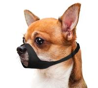 Mayerzon Bozal de hocico corto para perro, bozal suave para perros pequeños, medianos y grandes, bozal para chihuahua, shih tzu, bulldog americano para aseo, resistente protector bucal de perro Oxford