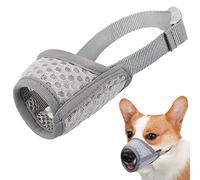 Mayerzon Bozal de Malla Suave para Cachorros, Perros pequeños, medianos y Grandes, Chihuahua, caniche, Beagle, teckel, Corgi, Labrador, para morder, Masticar, Aseo, Deja Beber jadeando, M, Gris