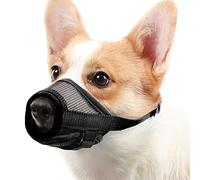 Mayerzon Bozal para Perro con Correa Ajustable para Evitar mordeduras y ladridos feroces, bozal Transpirable de Malla de Aire para Perros pequeños, medianos y Grandes