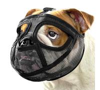 Mayerzon Bozal para Perros de hocico Corto, para respiración Completa, de Malla Flexible, shih tzu, Pug y Bulldog, Aseo, Paseos, Permite darle de Beber y Comer, impide Que muerda y recoja restos