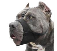 Mayerzon Pitbull Bozal para Perro con Correa Antideslizante para Boxeadores American Bully Bulldog Rottweilers, bozal Suave para Perros medianos y Grandes, hocico Corto, antiladridos feroces,