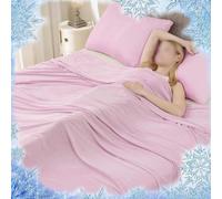 MAYFABD Manta Refrescante 2 en 1 de Doble Cara con Tecnología Fina de Verano de Algodón para Adultos y Bebés para la Cama Calientes de Verano para Sudores Nocturnos,D,235 * 240cm