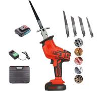 MAYFABD Sierra Eléctrica para Huesos 24V Sierra Carnicero para Cortar Huesos Jamon Congelar Carne Multifunción Sierra con Batería y Cuchilla Cargador Rápido para Costillas Manitas,B