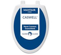 Mayfair 1880SLOW 000 Caswell Asiento de inodoro se cierra lentamente y nunca se afloja, blanco, alargado