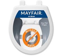 Mayfair 880SLOW 000 Caswell - Asiento de inodoro que se cierra lentamente y nunca se afloja plástico de larga duración, blanco, redondo