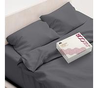 Mayfair Linen 100% Egyptian Cotton Bed Sheets Queen Set - Luxury 800 Thread Count Queen Size Sheets Set, Soft, Cooling, Fully Elasticized Sateen Weave Hotel Quality Bedding Set (4 PC, Dark Grey)