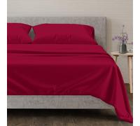 Mayfair Linen 100% Egyptian Cotton Sheets Full Size Bed Set - 4 PC 600 Thread Count Full Sheets Set Egyptian Cotton (Red), Extra Soft, Cooling, 16" Deep Pocket Sateen Weave Luxury Hotel Bedsheet