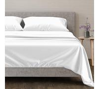 Mayfair Linen - Colección para Cama - Colcha de Lino de algodón Egipcio 100% de 600 Hilos - Juego de sábanas de satén con Bolsillo Profundo