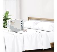 Mayfair Linen Juego de sábanas Colección Hotel - 100% algodón Egipcio de 500 Hilos 4 Piezas, de Color Rojo, tamaño Queen