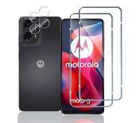 Mayfun Protector de Pantalla para Motorola Moto G24 / G04/G04S/E14 Protector, [2+2 Piezas] Cristal Templado y Protector de Lente de Cámara, 9H Dureza, Antiarañazos Vidrio Templado Film Protection