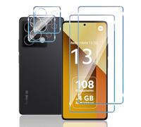 Mayfun Protector de Pantalla para Xiaomi Redmi Note 13 5G Protector (Non per Redmi Note 13 4G), [2+2 Piezas] Cristal Templado y Protector de Lente de Cámara, 9H Dureza, Antiarañazos Film Protection