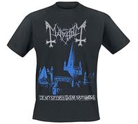 Mayhem De Mysteriis Dom Sathanas Hombre Camiseta Negro XXL 100% algodón Regular