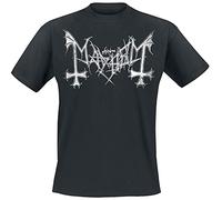 Mayhem Distressed Logo Hombre Camiseta Negro S 100% algodón Regular