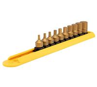 Mayhew Tools 16004 Juego de accionamiento doble de perfil bajo recubierto de titanio, SAE Hex, 10 piezas