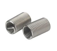 MAYHONG M16-1.5 304 de acero inoxidable hilo fino inserto de hilo de alambre insertos roscados M16 inserto de rosca de alambre 4 piezas (color: plata, tamaño: M16x1.5x1D-2pcs)