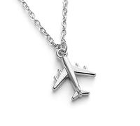 MAYIYAHO Accesorios de joyería de Moda para Chica, Collar con Colgante de avión de Plata de Ley 925, Regalo de cumpleaños para Mujer de Plata sólida