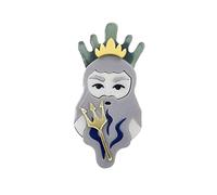 MAYIYAHO Broches acrílicos de Poseidón para Mujeres y Hombres, Figura de mitología Griega, Broche Informal para Fiestas, Regalos