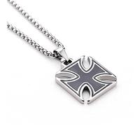 MAYIYAHO Collares templarios para Hombres Cruz Colgante Retro Acero Inoxidable Collar de Cadena Malta joyería