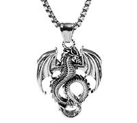 MAYIYAHO Hip-Hop Rock Style Silver Color Dragon Collar Colgante Dominante Estilo Chino Moda Personalidad Tendencia Joyería Regalo