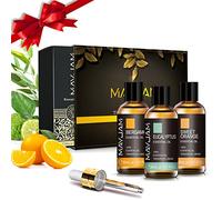 MAYJAM Juego Aceites Esenciales 30 ml*3 Bergamota Naranja Dulce Eucalipto, 100% Naturales y Puros - Aceite de Aromaterapia de Grado Terapéutico para Humidificador y Difusor