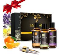 MAYJAM Juego Aceites Esenciales 30 ml*3 Lavanda Vainilla Naranja Dulce, 100% Naturales Puros, para Aromaterapia de Grado Terapéutico, para Humidificador, Difusor