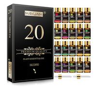 MAYJAM Juego De Aceites Esenciales 20pcs, Set De Regalo De Aceites Esenciales Para Difusor, Humidificador - Lavanda JazmíN Eucalipto Vainilla SáNdalo Naranja Dulce Rosa Bergamota Y MáS