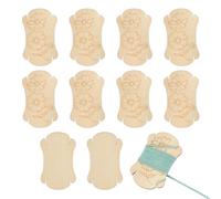 MAYJOYDIY 10 tablas de bobinado de hilo de madera, bobinas de hilo de bordar, flores, hojas, patrón de plantas, bobinadora de bobina, cinta de cuerda para punto de cruz, artesanía, costura, soporte de
