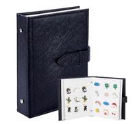 MAYJOYDIY 2 cuadernos de exhibición de pines esmaltados con 4 páginas de 19 x 14 cm, organizador de aretes, libro de almacenamiento de joyas con cubierta de piel sintética, estuche portátil de viaje