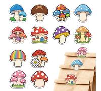 MAYJOYDIY 24 clips acrílicos de 12 estilos de hongos para plantas de hongos, coloridos cierres de sellado de bolsas de setas, bonitos clips de bolsa de pizza para almacenamiento de alimentos, agarre