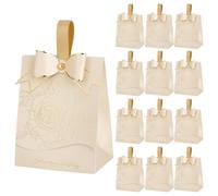 MAYJOYDIY 40 cajas de regalo con diseño de flores, 13 × 10 × 6,5 cm, para bodas, cumpleaños, aniversarios, fiestas