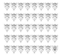 MAYJOYDIY 40 piezas Rosario pieza central Conector 20 × 16 mm Cruz Jesús Rosario parte central pieza de conexión ITALY Texto Aleación Religioso Jesús Colgante para Rosario Collares Joyas, Metal