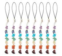 MAYJOYDIY 8 adornos colgantes de cristal de 7 chakras de 12,5 cm, colgantes de piedras preciosas naturales, piedras preciosas reiki, para decoración del hogar, coche, buena suerte, yoga, meditación