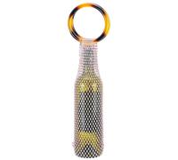 MAYJOYDIY - Bolsa de vino con asa de 46,5 cm, bolsa de vino de malla con diamantes de imitación, reutilizable, bolsa para bodas y fiestas, rosa, Bolsa de vino de diamantes de imitación de malla