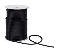 MAYJOYDIY Cuerda elástica negra elástica elástica y absorbente para kayak, camping, jardín, accesorios de viaje, 50 m x 5 mm