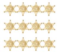 MAYJOYDIY Insignia de sheriff para fiesta de vaquero W26, 2.52 x 2.87 cm, Poliéster