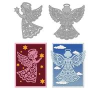 MAYJOYDIY Pequeños Ángeles Metal Troquelado Ángel Alado Plantillas de troquelado Niñas Acero al Carbono Plantilla de Relieve para DIY Scrapbooking Álbumes Decorativos Relieve Fabricación de Tarjetas
