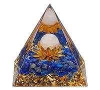 MAYJOYDIY Pirámide de Lapis Lazuli Cristales Rosas Pirámide de Orgonita Flor de la Vida Pirámide de Piedras Preciosas Espirituales Reiki para atraer el aura positiva Inspiraciones y regalos anti