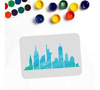 MAYJOYDIY TamañO A4 Plantillas De ConstruccióN Para Pintar Estatua De La Libertad De La Ciudad De Nueva York Plantilla 29.7×21cm Reutilizable Para Proyectos De Bricolaje Dibujo De Manualidades